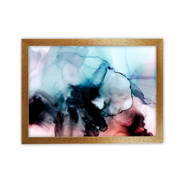 Abstract Watercolour Blue Pink Original - Painting 17 Stories Frame Option: Oak Frame, Size: 30cm H x 42cm W x 3cm D on Productcaster.