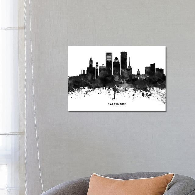 Baltimore Skyline Black & White Maturi Size: 45.72cm H x 66.04cm W x 1.91cm D on Productcaster.