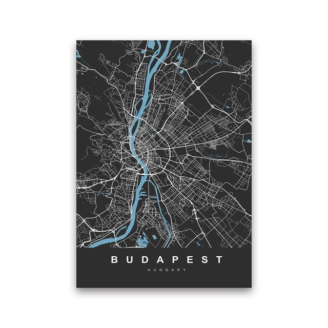 Budapest - Print Borough Wharf Format: Wrapped Canvas, Size: 84cm H x 60cm W x 1cm D on Productcaster.