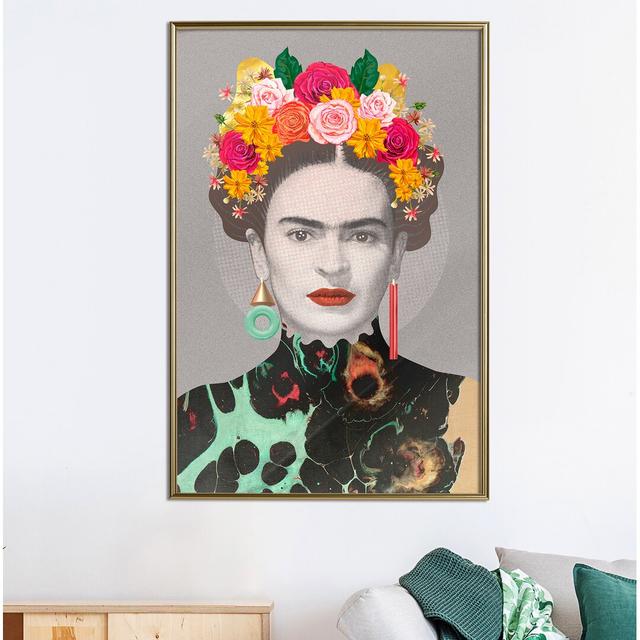 Gerahmter Grafikdruck Charismatic Frida BohoLiving Rahmenauswahl: Goldener Rahmen, Größe: 60 cm H x 40 cm B x 1,5 cm T on Productcaster.