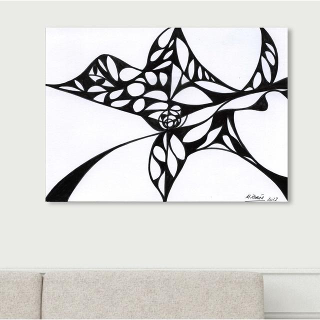 Black Iris - Wrapped Canvas Graphic Art Print East Urban Home Size: 76.2cm H x 91.44cm W x 3.81cm D on Productcaster.