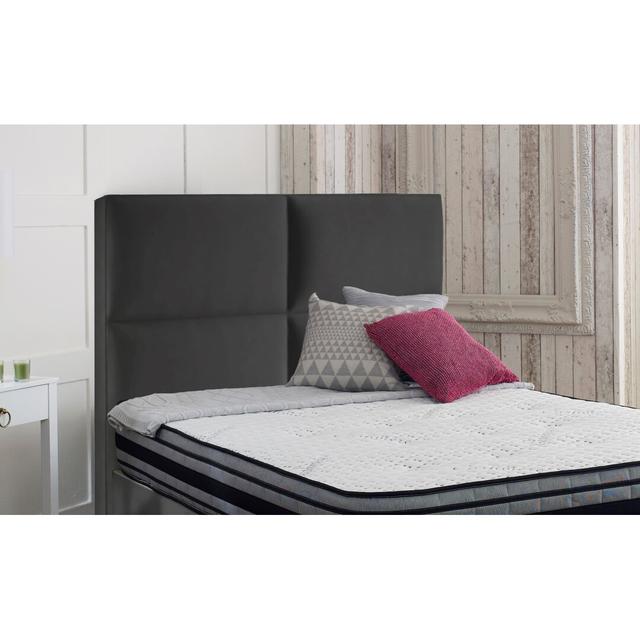 Margret Upholstered Headboard Canora Grey Size: Super King (6'), Colour: Steel Grey on Productcaster.