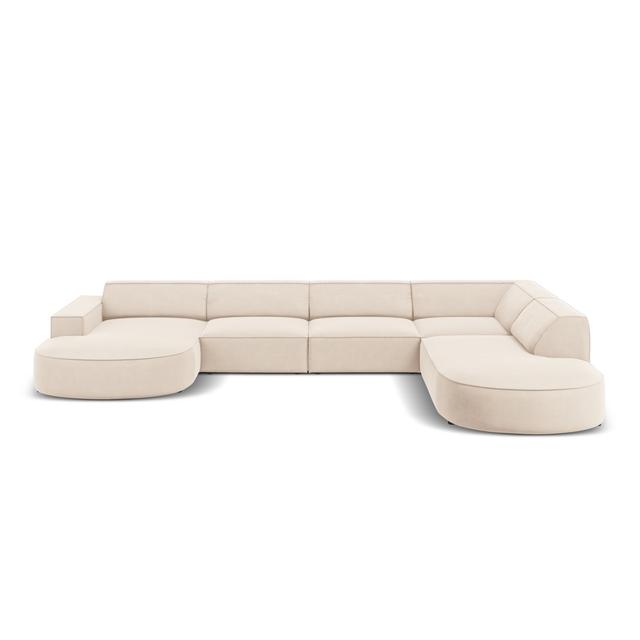 Ecksofa Akaja Perspections Ausrichtung: Rechts ausgerichtet, Polsterfarbe: Helles Beige on Productcaster.