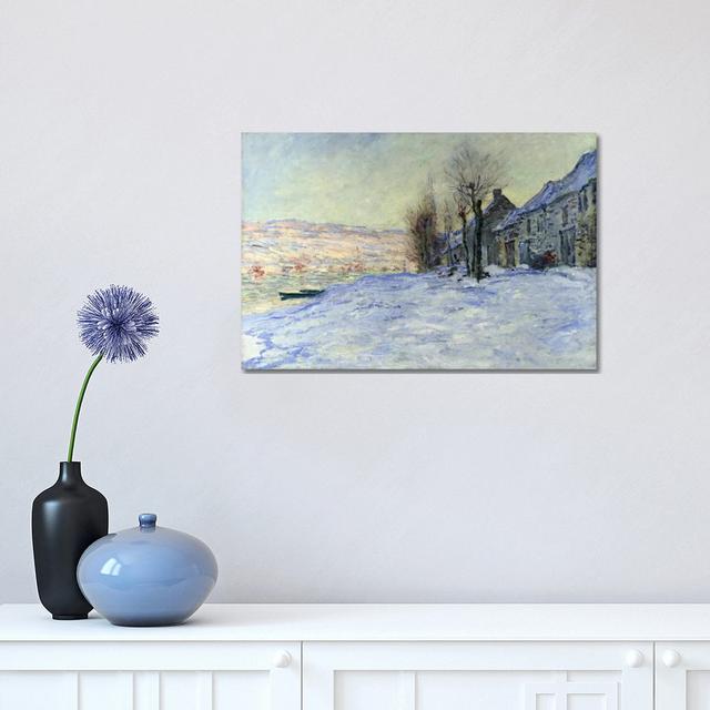 Lavacourt Sunshine And Snow by Claude Monet - Wrapped Canvas Painting ClassicLiving Size: 30.48cm H x 45.72cm W x 1.905cm D on Productcaster.