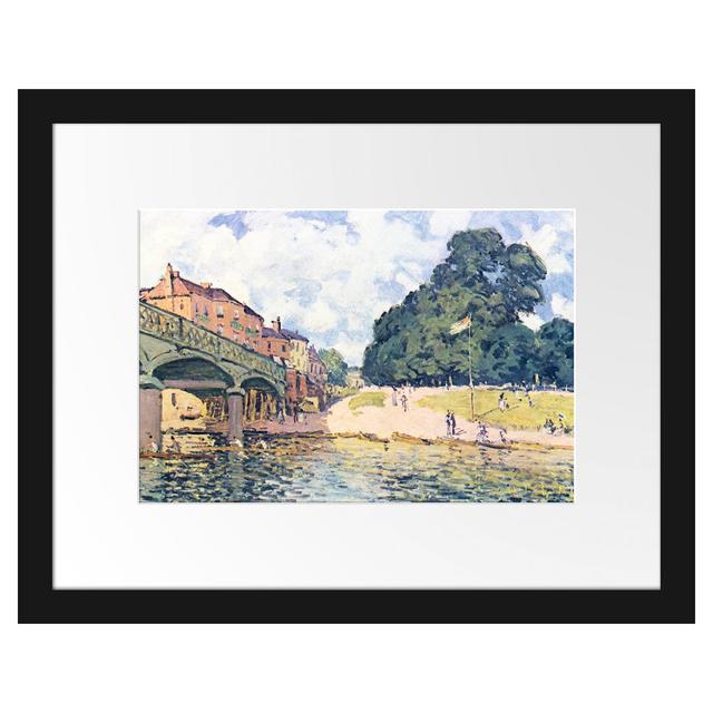 Gerahmter Kunstdruck Bridge at Hampton Court von Alfred Sisley Rosalind Wheeler Maße: 30 cm H x 38 cm B x 2,5 cm T on Productcaster.