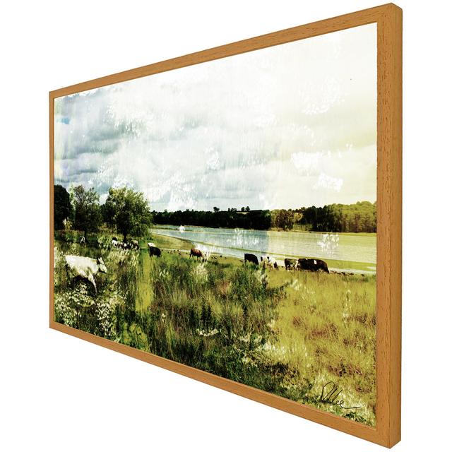 Vintage Cow Picture Frame Brambly Cottage Frame Option: Oak, Size: 61cm H x 91cm W x 4cm D on Productcaster.