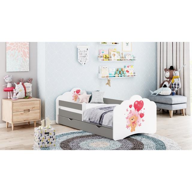 Kinderbett Cushing, 80 x 160 cm Roomie Kidz Farbe (Bettgestell): Dunkelgrau on Productcaster.