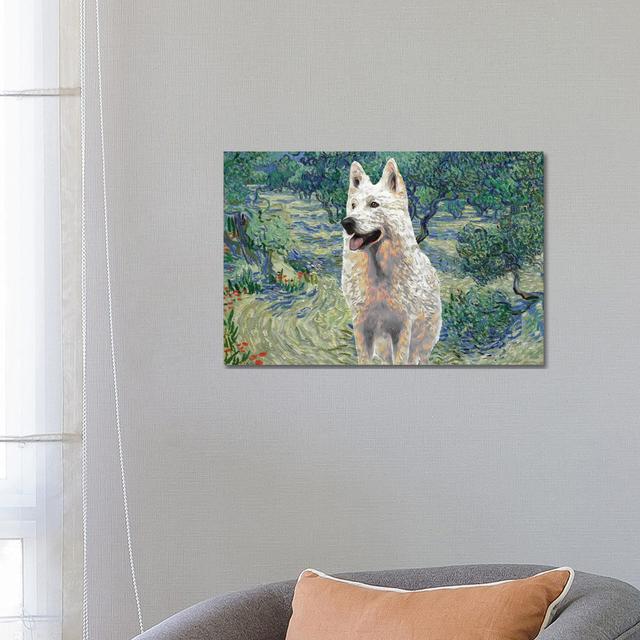 White Shepherd Olive Orchard - Wrapped Canvas Art Prints - Wrapped Canvas Gallery-Wrapped Canvas Giclée ClassicLiving on Productcaster.