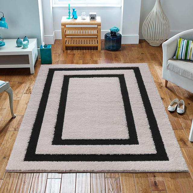 Galyna Cream/Black Rug Ebern Designs Rug Size: Rectangle 140 x 200cm on Productcaster.