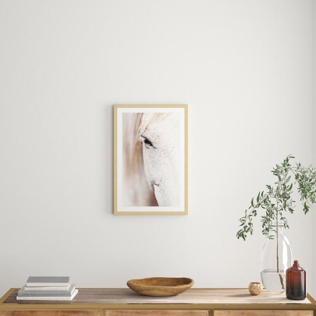 Gentle Eye Framed Photographic Print East Urban Home Size: 61cm H x 41cm W, Frame Colour: White on Productcaster.