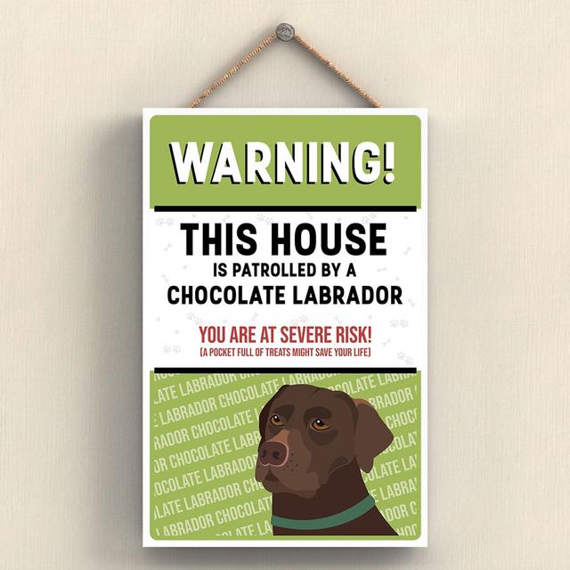 Katie P Chocolate Labrador Wall Décor Maturi Finish: Green/White on Productcaster.