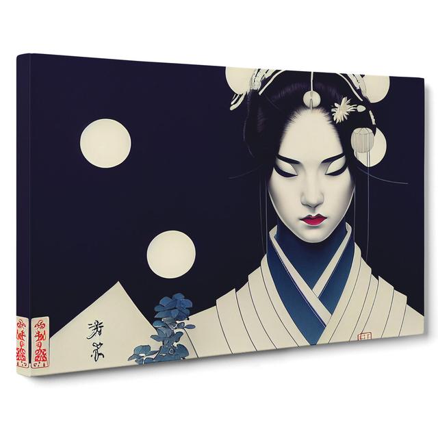 Irresistible Geisha - Wrapped Canvas Graphic Art Rosdorf Park Size: 50cm H x 76cm W x 3cm D on Productcaster.