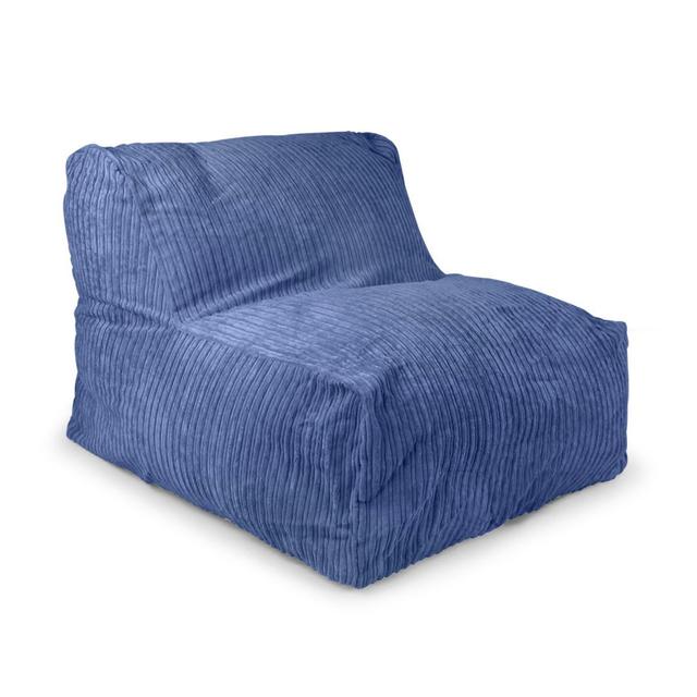 Makinleigh Corduroy Lay-Z Chair Bean Bag Isabelle & Max Upholstery Colour: Slate Blue, Size: 60cm H x 70cm W x 80cm D on Productcaster.