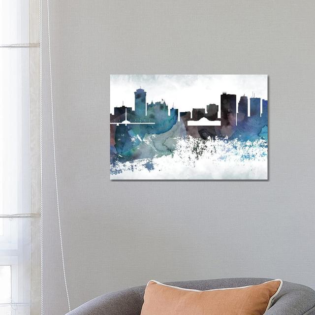 Winnipeg Bluish Skyline Brayden Studio Size: 45.72cm H x 66.04cm W x 3.81cm D on Productcaster.