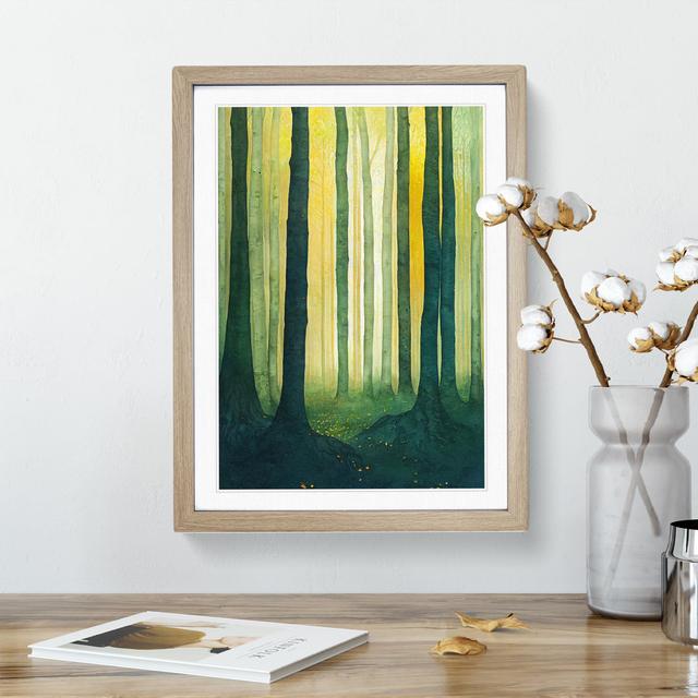 Forest No.2 - Single Picture Frame Painting Alpen Home Size: 64cm H x 46cm W x 2cm D, Frame Colour: Oak Framed on Productcaster.