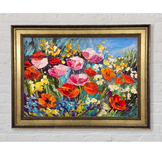 Mixed Poppies In The Sun - Single Picture Frame Art Prints Bright Star Size: 84.1cm H x 118.9cm W on Productcaster.