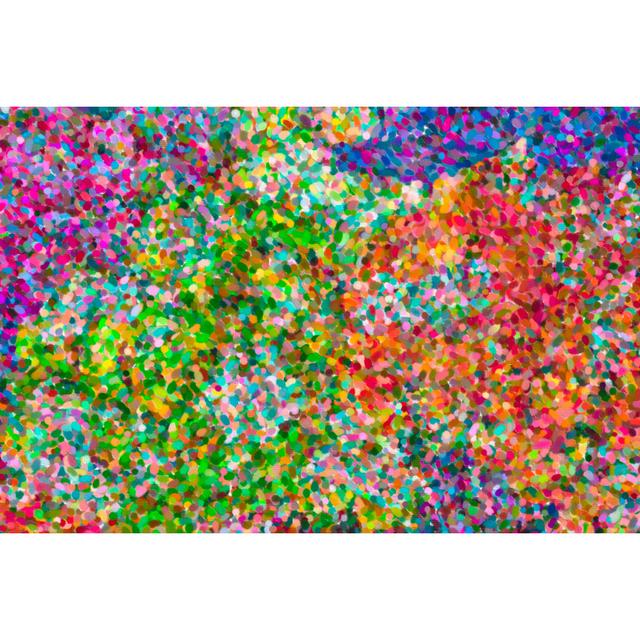 Abstract Pointillist Oil Painting Ivy Bronx Size: 61cm H x 91cm W x 3.8cm D on Productcaster.