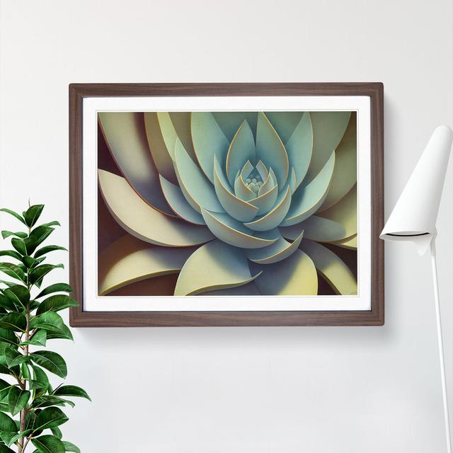 Phenomenal Succulent Plant - Picture Frame Graphic Art World Menagerie Size: 46cm H x 64cm W x 2cm D, Format: Walnut Framed on Productcaster.