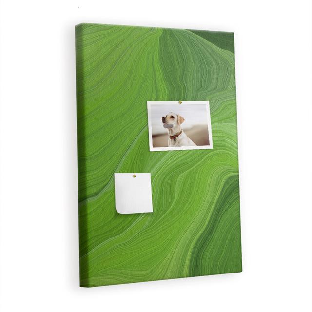 Wall Mounted bulletin board print notice boards decorative corkboard Waterfall in green moss East Urban Home on Productcaster.