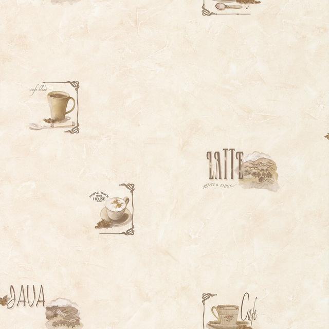 Heacock 10m x 52.8cm Matte Paste the Wall Wallpaper Roll Marlow Home Co. Colour: Cream/Brown on Productcaster.