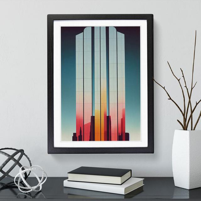 Futuristic City Architecture No.2 Skyscraper - Picture Frame Graphic Art George Oliver Frame Colour: Black, Size: 46cm H x 34cm W x 2cm D on Productcaster.