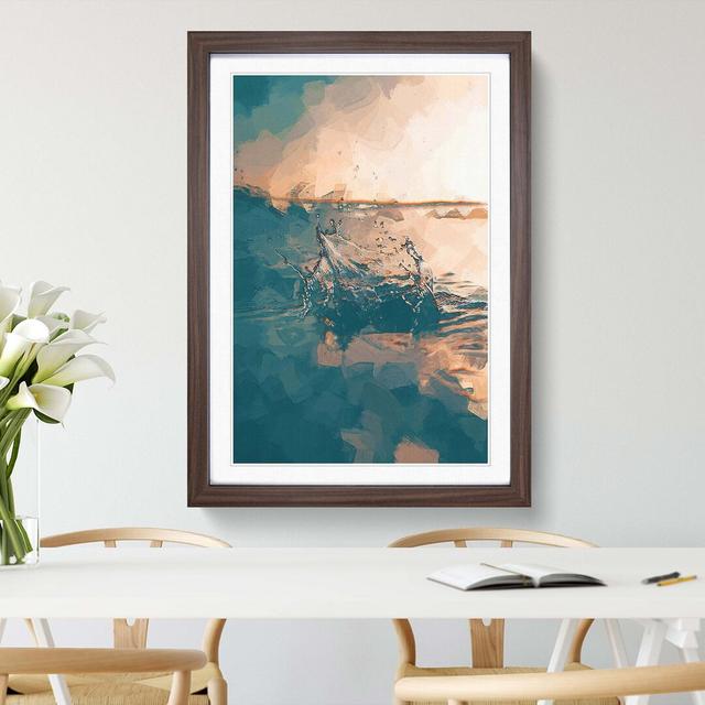 Make a Splash in Abstract - Picture Frame Graphic Art Print East Urban Home Frame Option: Walnut, Size: 76cm H x 50cm W x 2cm D on Productcaster.