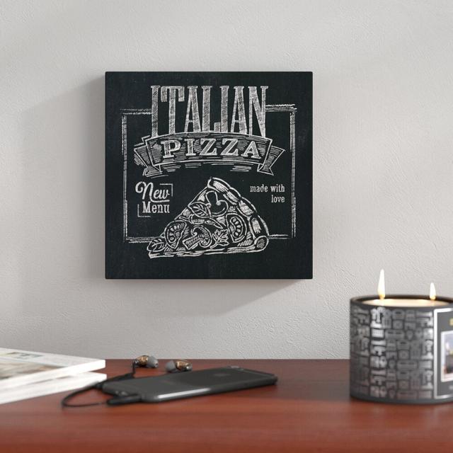 Glasbild Italian Pizza, Kunstdruck Happy Larry Größe: 20 cm H x 20 cm B x 1.3 cm T on Productcaster.