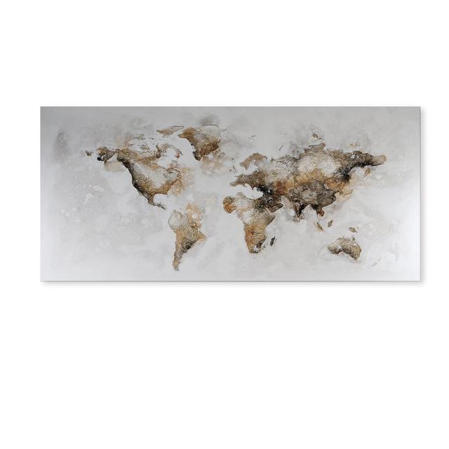 'World map' - Painting Print on Canvas Ebern Designs on Productcaster.