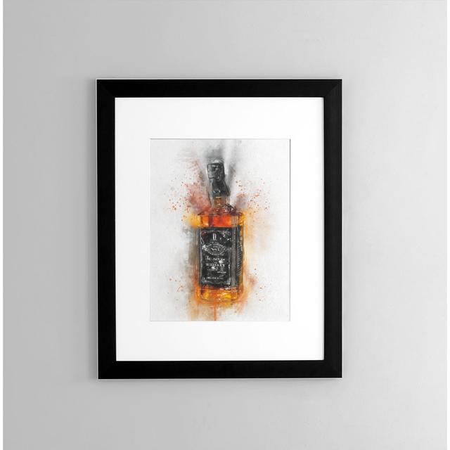 Bourbon Whiskey Bottle - Single Picture Frame Print Latitude Run on Productcaster.