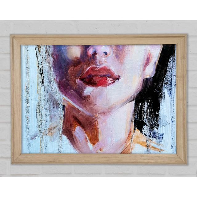 The Lips Of A Woman - Print Canora Grey Size: 29.7cm H x 42cm W x 1.5cm D, Format: Natural Framed Paper on Productcaster.