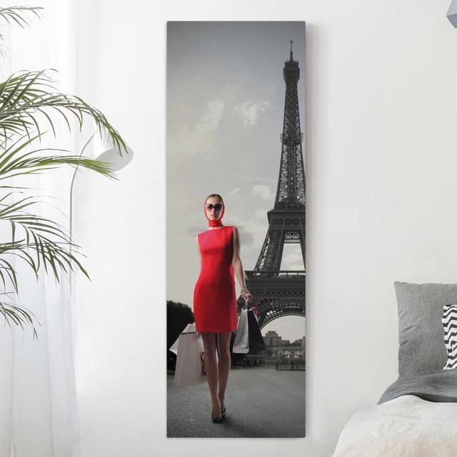 Leinwandbild Mode De La Paris Ebern Designs Größe: 90 cm H x 30 cm B on Productcaster.