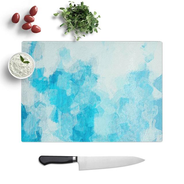 Tempered Glass the Whisper in Abstract Chopping Board East Urban Home Size: 39 cm W x 28.5 cm L on Productcaster.