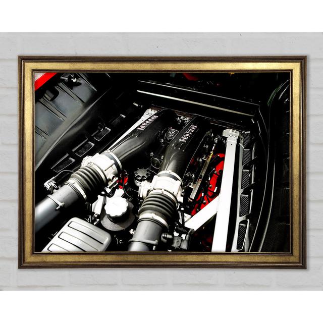 Ferrari F340 Engine - Single Picture Frame Art Prints Ebern Designs Size: 21cm H x 29.7cm W x 1.5cm D on Productcaster.