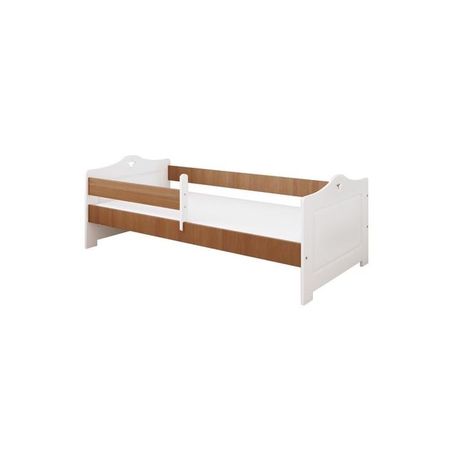 Simpson Convertible Bed and Mattress Harriet Bee Size: 70 x 140 cm, Configuration: Without Drawer, Colour (Bed Frame): Oak on Productcaster.