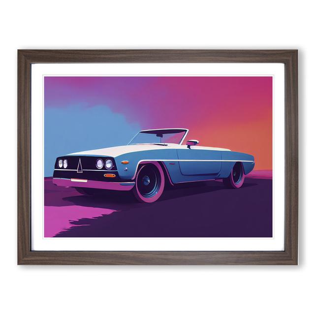 Neon Concept Car Vol.1 - Picture Frame Graphic Art 17 Stories Size: 25cm H x 34cm W, Frame Colour: Walnut on Productcaster.