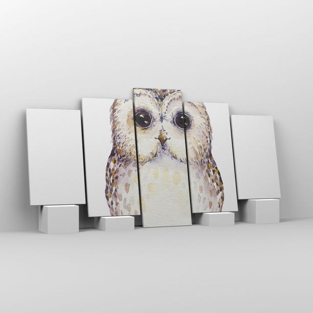 Owl Tawny Owl - 5 Piece Wrapped Canvas Painting Union Rustic Size: 85cm H x 160cm W x 1.8cm D on Productcaster.