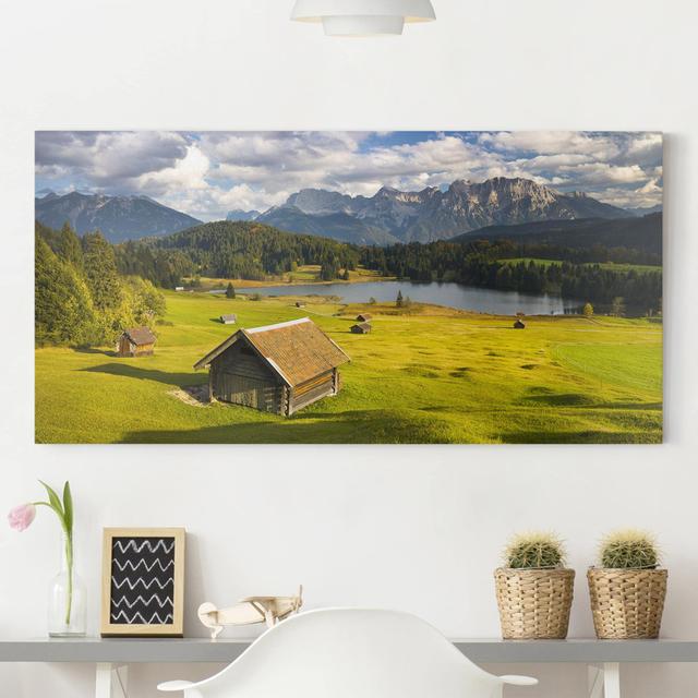 Leinwandbild Geroldsee Oberbayern Union Rustic Größe: 40cm H x 80cm B, Format: Leinwand 260g/m² on Productcaster.