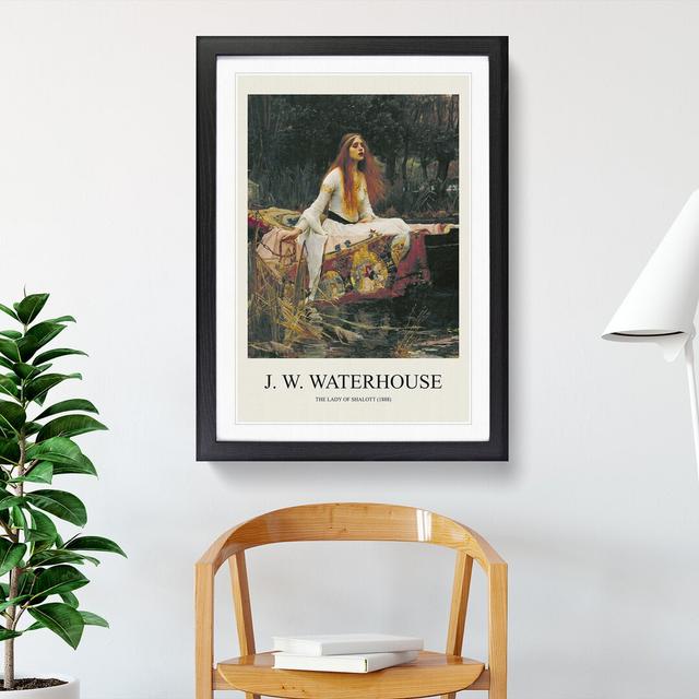 The Lady of Shalott by John William Waterhouse - Picture Frame Painting on MDF East Urban Home Frame Option: Black Framed, Size: 65cm H x 48cm W x 2cm on Productcaster.