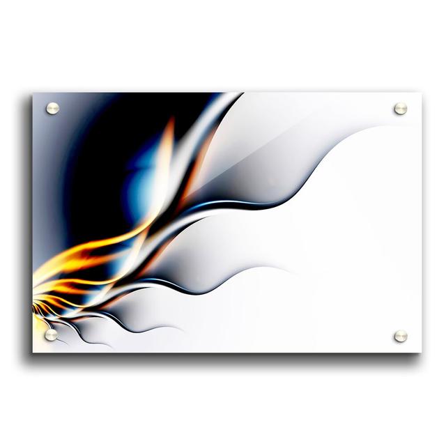 Flames of Gold - Unframed Graphic Art Print on Acrylic East Urban Home Size: 21cm H x 29.7cm W on Productcaster.