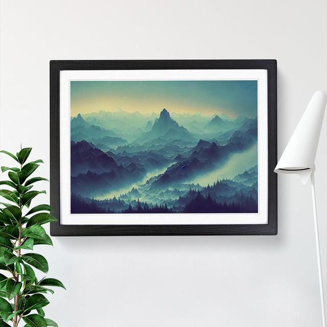 Sumptuous Mountain Sunrise - Single Picture Frame Print Alpen Home Frame Colour: Black Framed, Size: 34cm H x 46cm W x 2cm D on Productcaster.