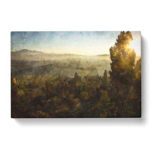 View over Tuscany - Wrapped Canvas Photograph East Urban Home Size: 35cm H x 50cm W x 3cm D on Productcaster.