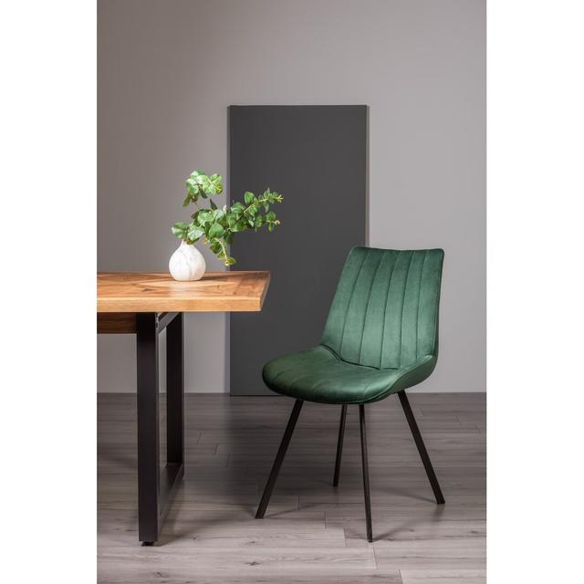 Coralie Upholstered Dining Chair (Set of 2) Fairmont Park Upholstery Colour: Green on Productcaster.