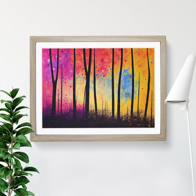 Splashed Forest Vol.6 Abstract - Single Picture Frame Print Alpen Home Frame Colour: Walnut Framed, Size: 34cm H x 46cm W x 2cm D on Productcaster.