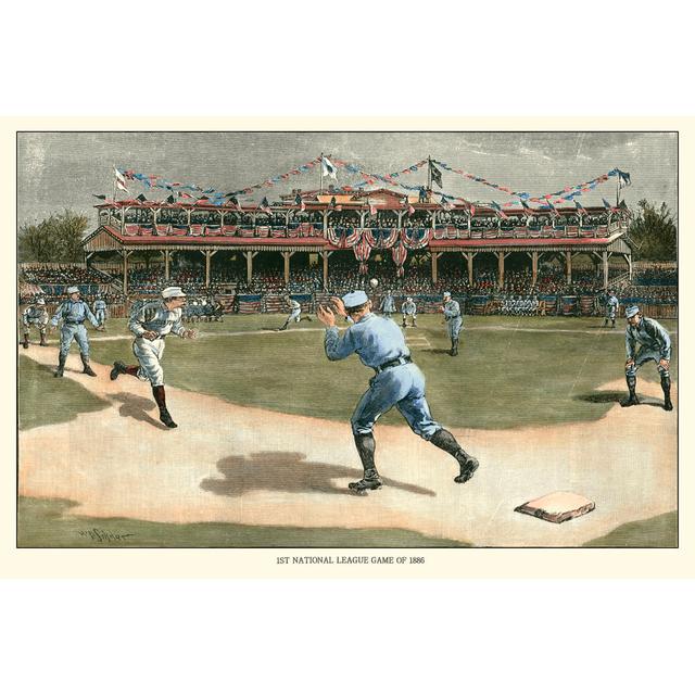 National League Game 1886 - Wrapped Canvas Art Prints Rosalind Wheeler Size: 81cm H x 122cm W on Productcaster.