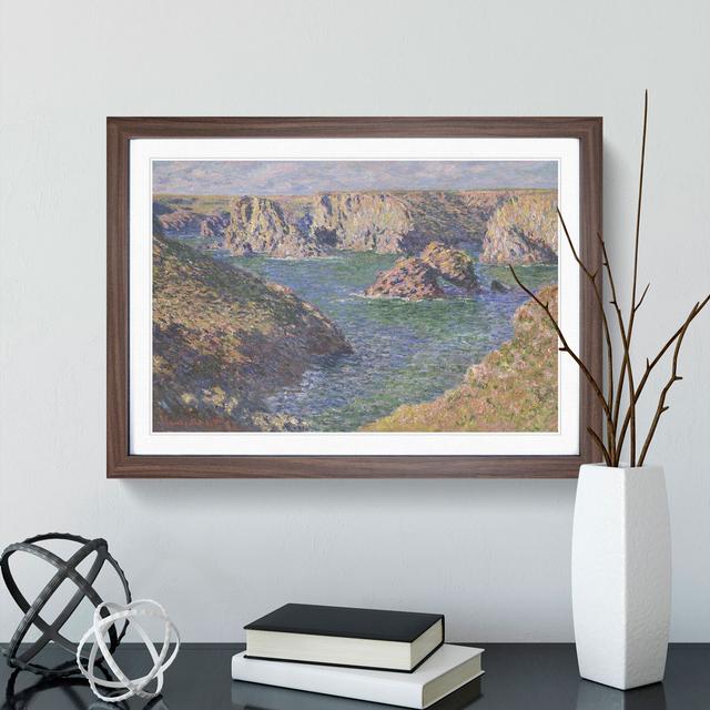 Port-Domois, Belle-Isle by Claude Monet - Picture Frame Painting East Urban Home Size: 27cm H x 36cm W x 2cm D, Frame Option: Walnut Framed on Productcaster.