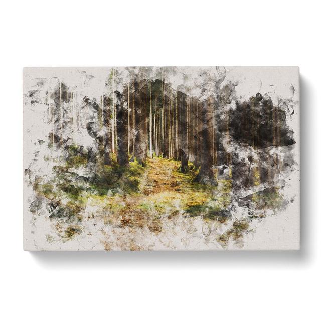 Green Forest Vol.6 - Wrapped Canvas Graphic Art East Urban Home Size: 35cm H x 50cm W x 3cm D on Productcaster.