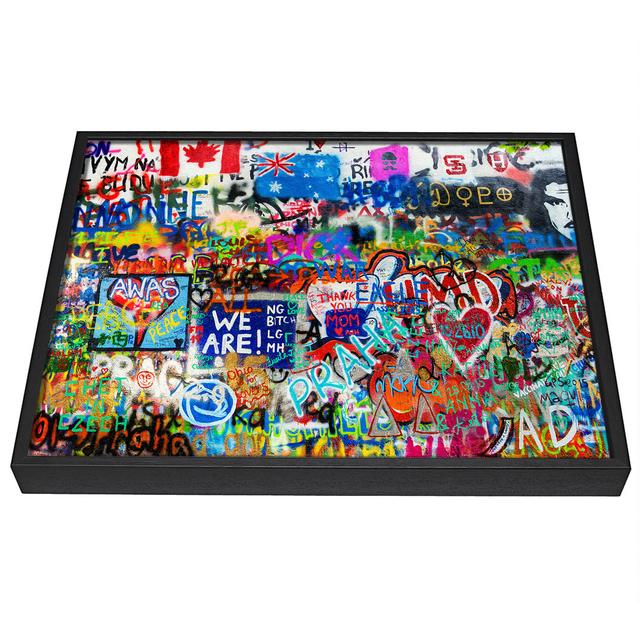 Graffiti Overload - Single Picture Frame Graphic Art on Canvas Rosalind Wheeler Size: 50.8cm H x 81.3cm W x 10cm D on Productcaster.