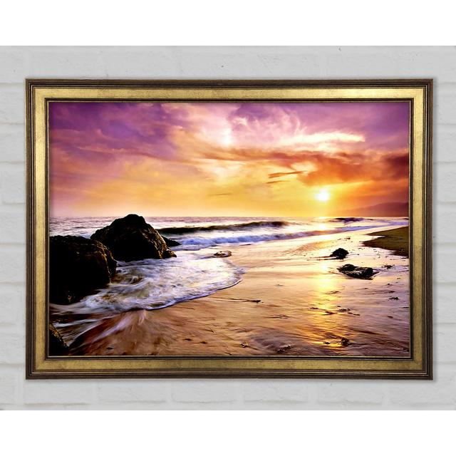 The Oceans Sunset - Single Picture Frame Art Prints Highland Dunes Size: 84.1cm H x 118.9cm W x 1.5cm D on Productcaster.