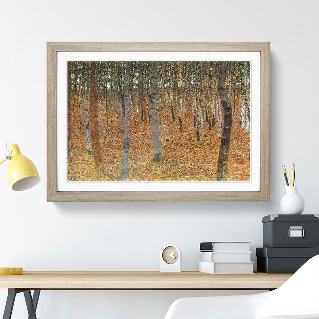 Beech Grove Forest Vol.2 by Gustav Klimt - Picture Frame Painting on MDF East Urban Home Frame Option: Oak Framed, Size: 36cm H x 48cm W x 2cm D on Productcaster.