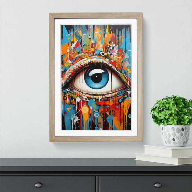 Eye Hard Edge - Single Picture Frame Print on Wood Fairmont Park Frame Colour: Oak, Size: 46cm H x 34cm W x 2cm D on Productcaster.